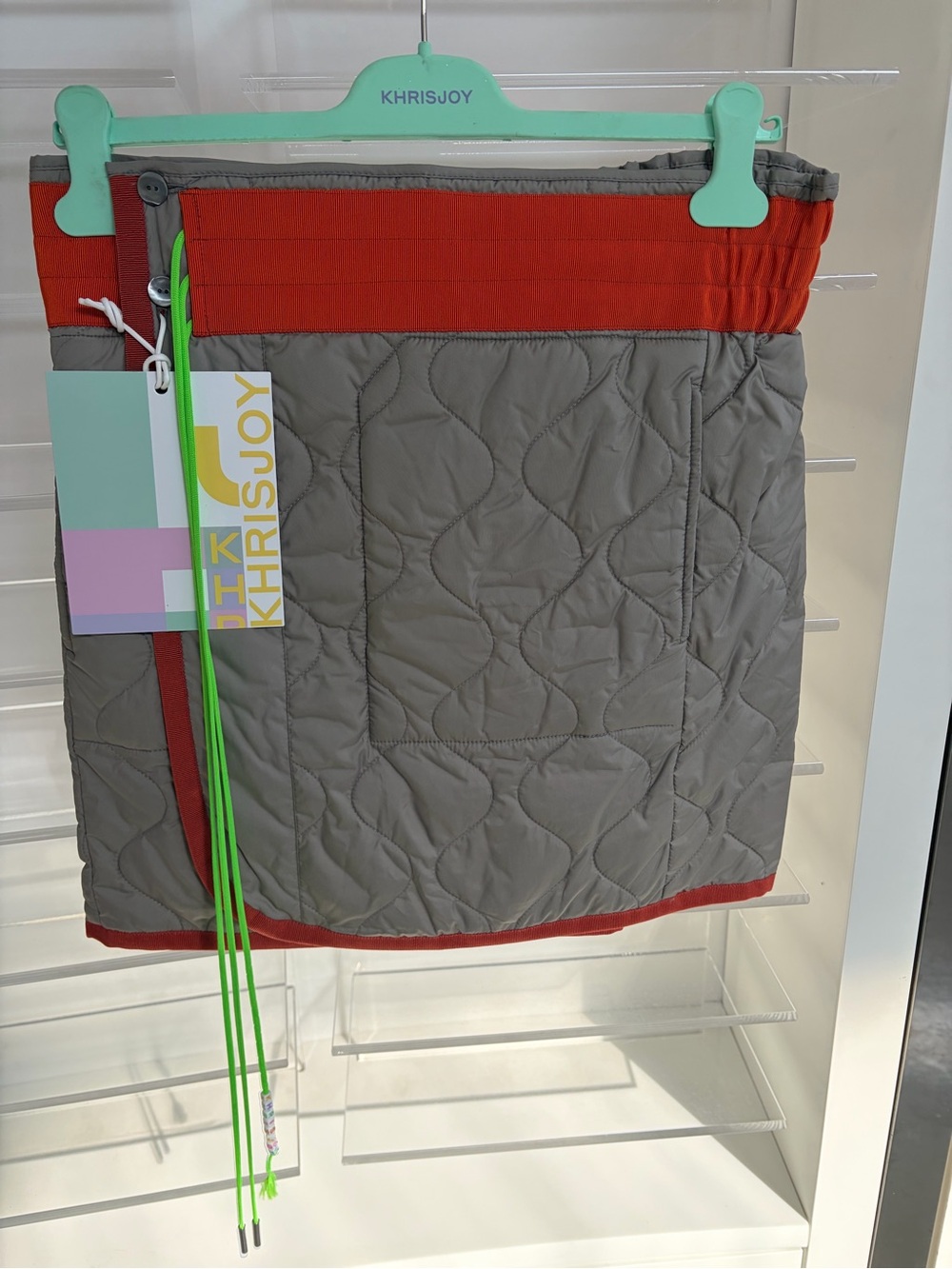 Khris Joy Quilted Skirt - Mud Grey